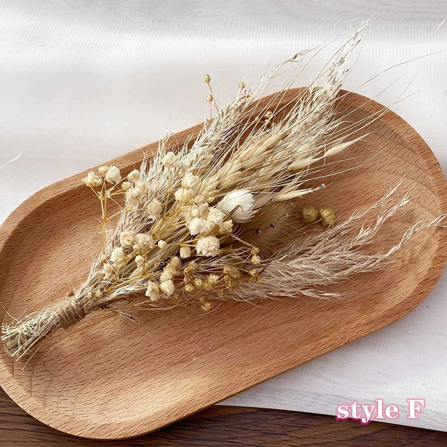 Gedroogde bloemen 7st Pampa Decoratie Mini Bloemboeket Kleine Melkfles Arrangement Brievenbuscadeau Bunny Tails Bruiloft Home Decor