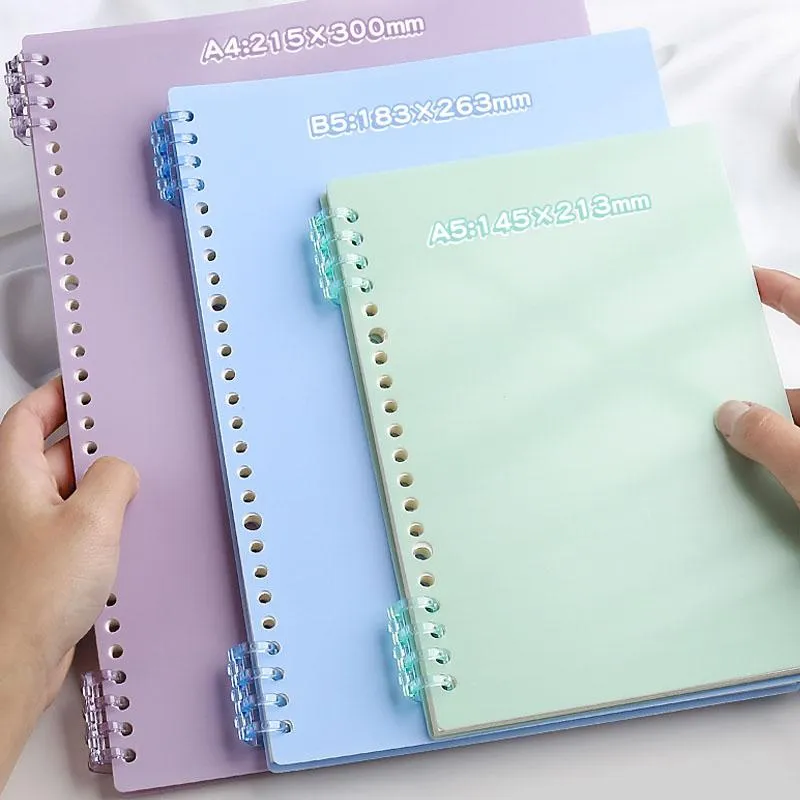 Pumps 6 Sheets A4 A5 B5 Looseleaf Book Cover Colorful Notebook Case Pp Waterproof Notebook Shell Diy Planner Accessories