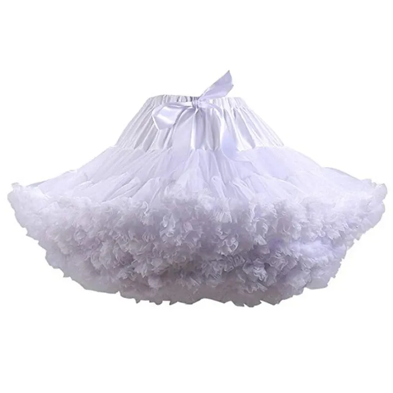 Skirts 4 Colors Petticoat Women Lolita Cosplay Petticoat A-Line Puffy Tutu Skirt Layered Ballet Pettiskirts Big Bowknot Underskirt 230628