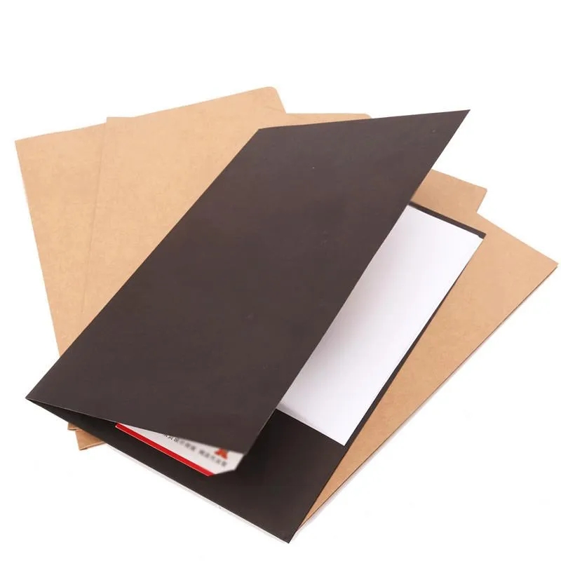 Mapp 20st. Special Kraft Folder Single A4/A5 File Set Paper Condacitor Presentation Contract Mix för att fungera på ett kontor anpassat