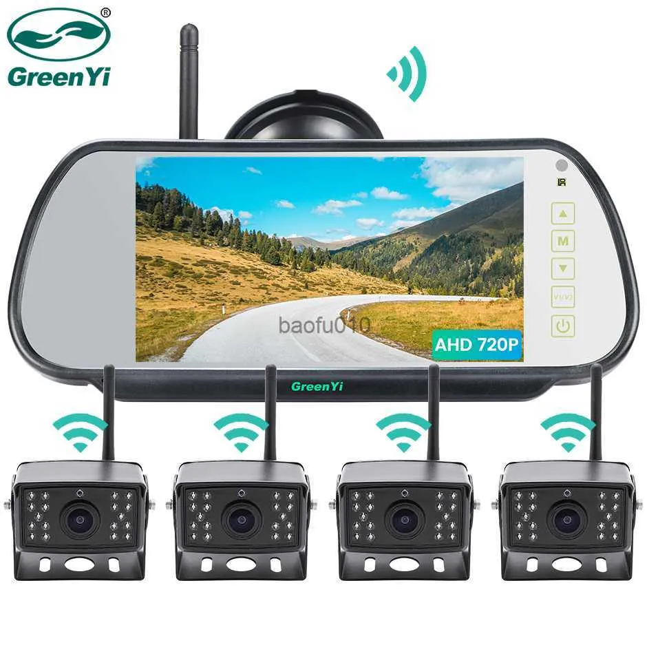 S GreenYi AHD Беспроводной 7 Дюймовый Зеркальный Монитор DVR IPS 720P  Ночное Видение Обратный Резервный Рекордер Wi Fi Камера Для Автобуса,  Автомобиля, Грузовика L230619 От 3 450 руб. | DHgate