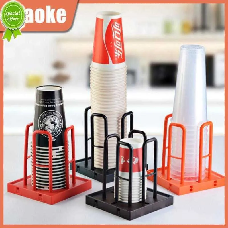 New Simple Design Paper Cup Storage Rack Durable For Buffet Lounges Household Kitchen Bar Office Disposable New