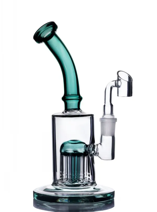 Pipa ad acqua in vetro Recycler Oil Rigs Narghilè Arm Tree Perc inebriante Rig water Bong Chicha con 14mm Banger