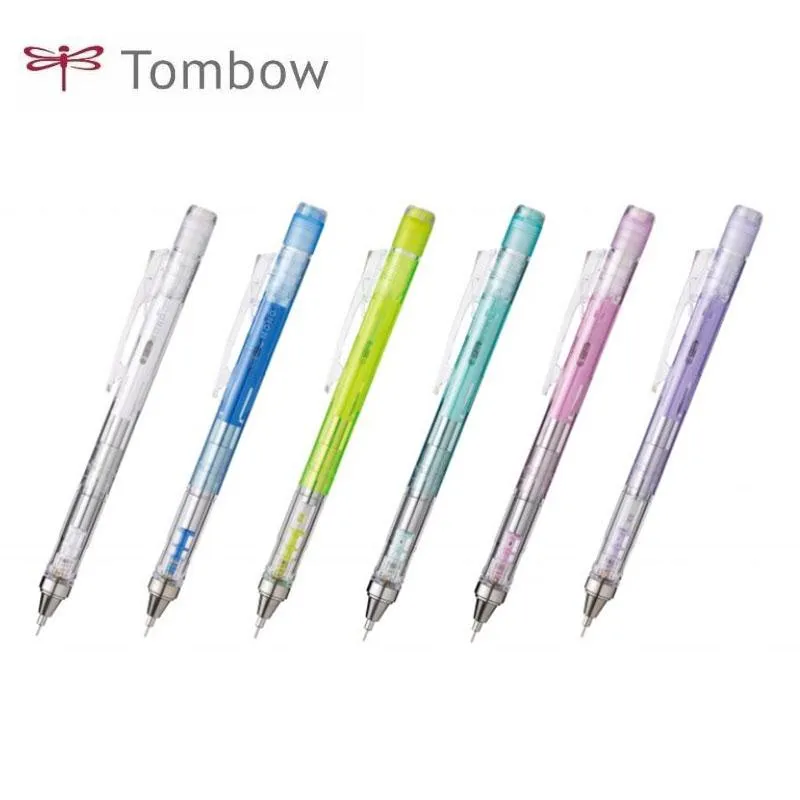 Pennor 2021New Japanese Dragonfly Tombow Mono Transparent Frosted Mechanical Pencil 0,3/0,5 Shake Pen Low Center of Gravity