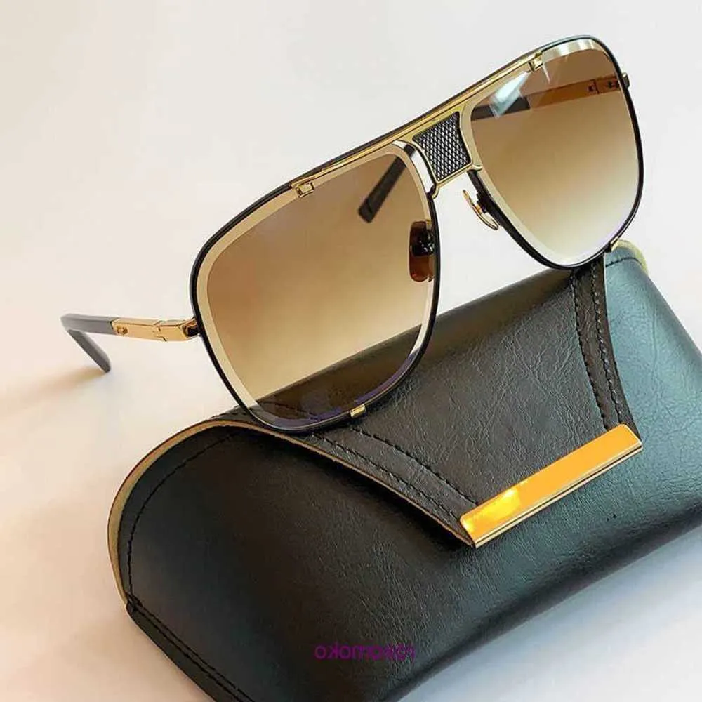 Designerskie okulary okulary przeciwsłoneczne mężczyźni kobiety Dita Mach pięć metalowych bezszroczy bezkształconych luksusowych marki najwyższej jakości oryginał UL64