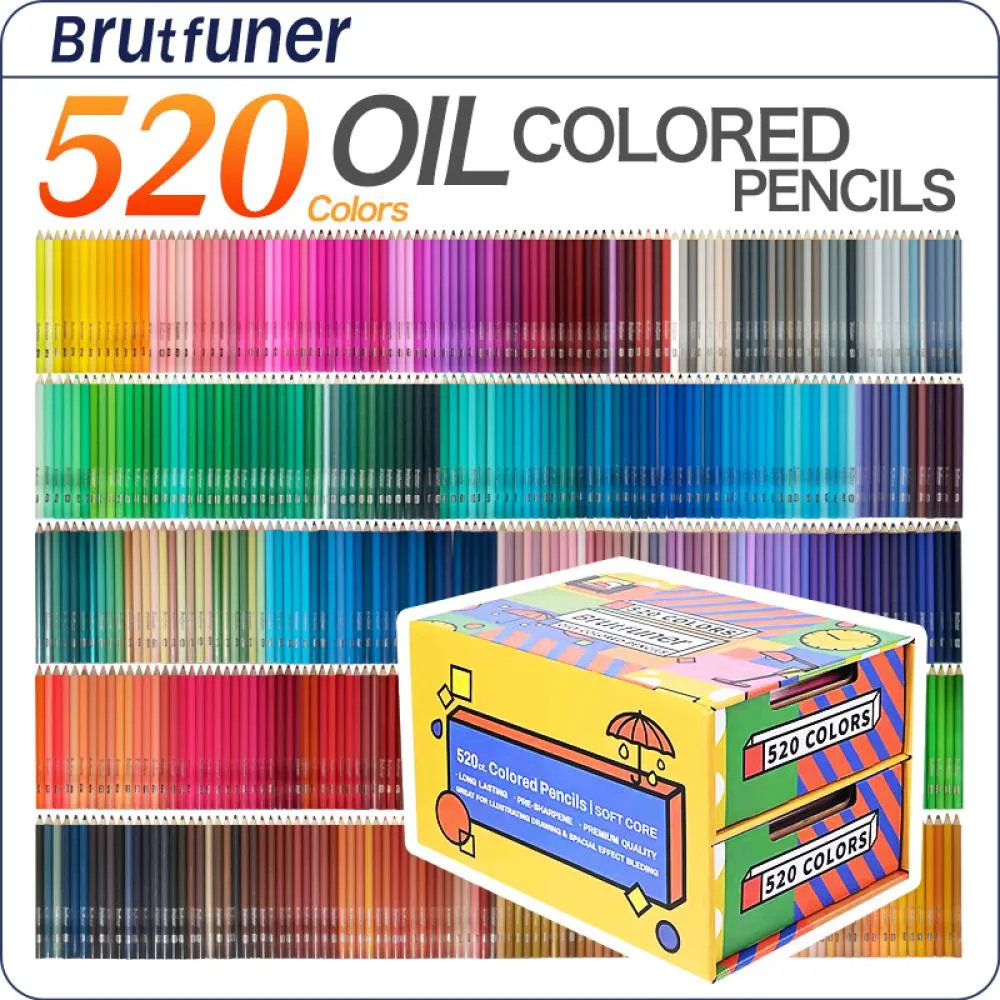 Wholesale Crayons Brutfuner 520 Crayons De Couleur À Lhuile