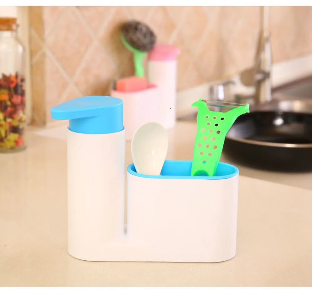 Kitchen-Stoarge-Rack-for-Cleaning-Sponges-Brushes-Soap-Dispenser-Bottle-Save-Space-Kitchen-Organizer-2