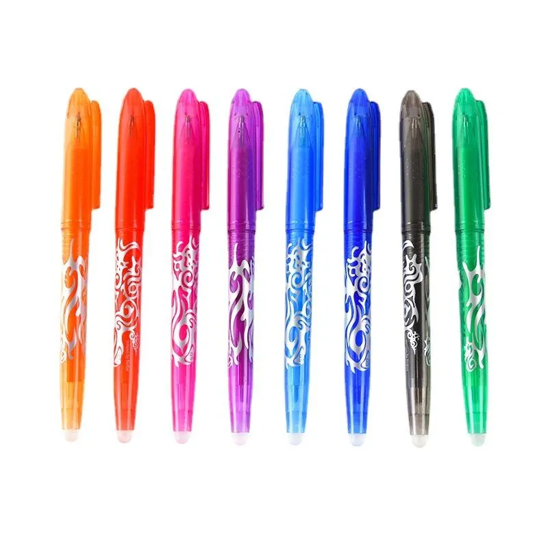 Pens 80Pcs Erasable Gel Pen Student Temperature Control Erasable Pen Water Pen Stationery Office Schhol Supplies 8 Colors