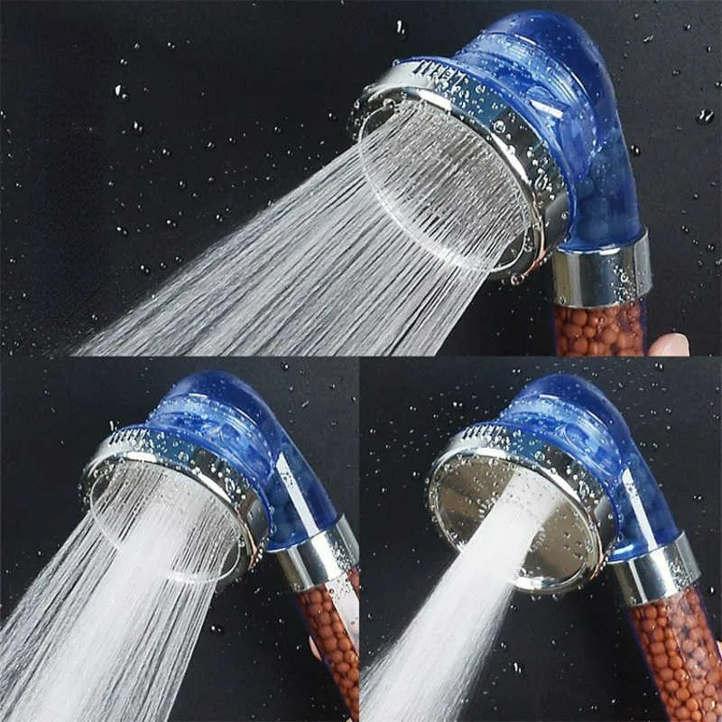 Soffione Doccia Alta Pressione Con 5 Impostazioni E Tubo 5 FT - Acciaio Inox Argento