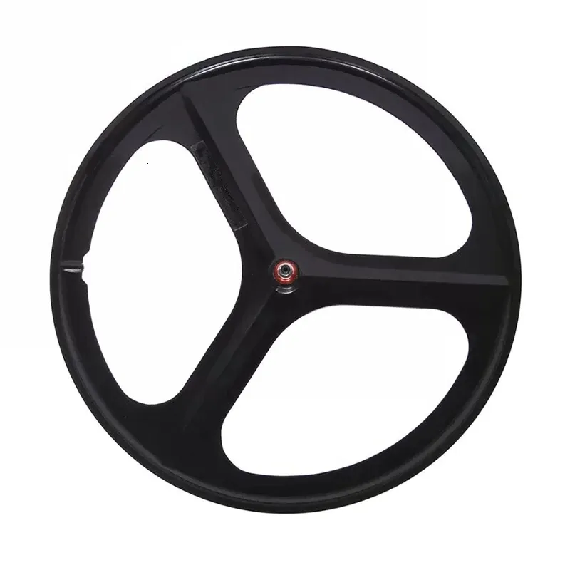 Ruote per bici Ruota per bici in lega di magnesio 700C Cerchio per bicicletta 3 razze FixieTRI Anteriore Posteriore Scatto fisso Flip-Flop Hub Mag Wheelset Ciclismo Modificabile 230628