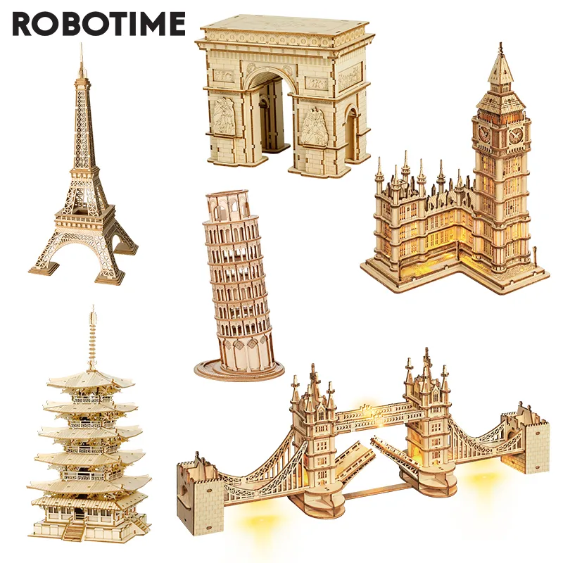 Risparmia alla grande su Puzzle 3d Kit Modelli In Legno Torre Bridge Pagoda  Giocattoli Per Bambini Adulti in grandi quantità Le migliori offerte su 