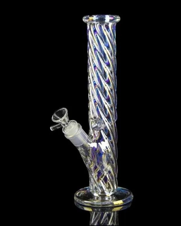 Glass Bong Heady Dab Rigs Downstem Perc Rainbow Glass Hookahs med 14 mm skål tjocka glasvattenrör