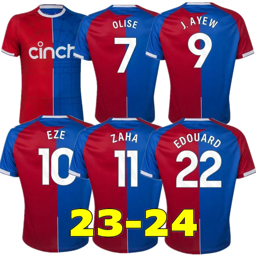 2023 2024 OLISE camisetas de fútbol 23 24 ZAHA EZE J.AYEW casa Top Camiseta de fútbol Kit BENTEKE SCHLUPP MATETA EDOUARD GALLAGHER jersey hombres niños kit uniformes