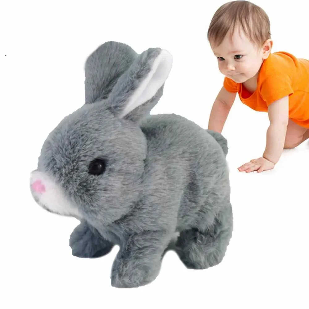 Run Rabbit Run Toy ElectricRC Cute Electric Plush Bunny Toy Interactive Walking, Jumping ...
