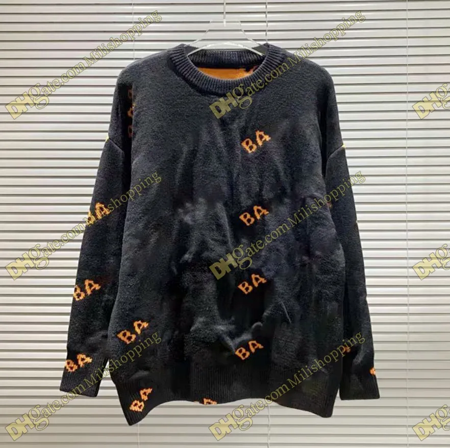 Mens Designer BA Sweater Jumper Sweater Designer Sweater Women Sweater Men Sweater Men Round Neck Loose Letter Designer Jumper Cardigan for Men Plus Size