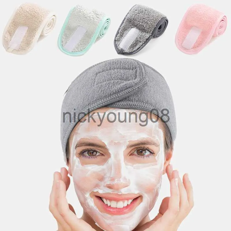 Bandanas Femmes Réglable SPA Facial Bandeau Bain Maquillage Bande De Cheveux Bandeaux pour Le Lavage Du Visage Doux Éponge Cheveux Accessoires x0628