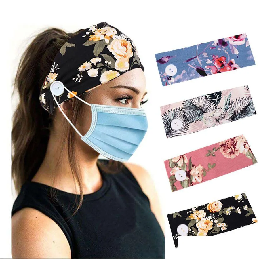 Headband Headbands With Buttons Hair Band For Holding Mask Turban Headwraps Nurses Doctors Healare Workers Women Girls Jk2006Xb Drop Dhpdf