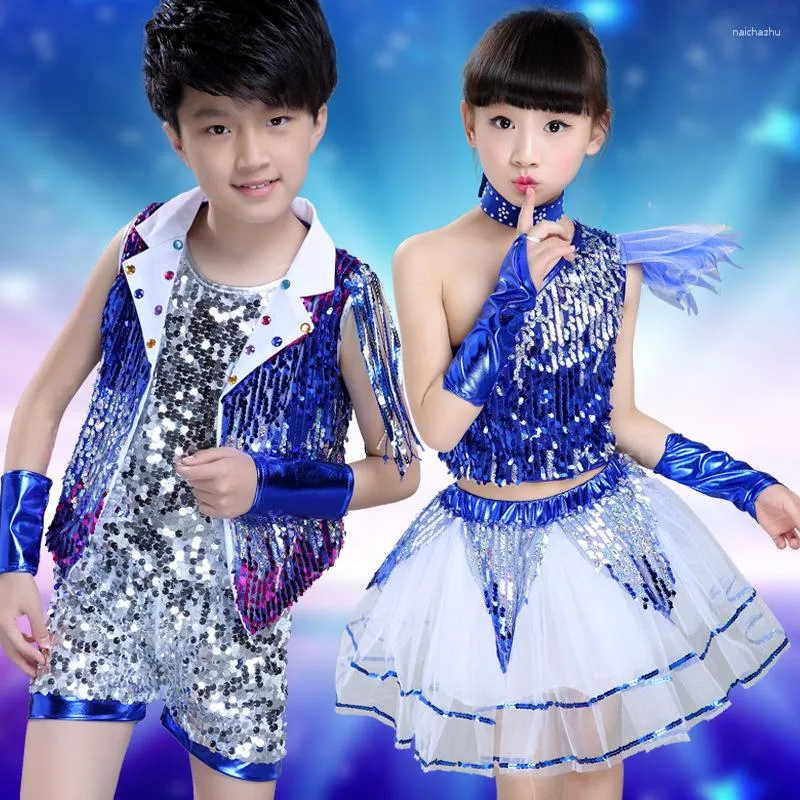 Childrens Modern Jazz Dancers Costume For Boys And Girls Hip Hop Country  Music Stage Clothes For Ages 1 8 From Naichazhu, $23.11