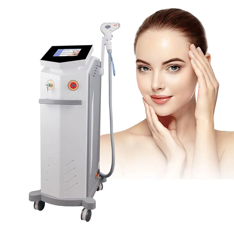 Diodlaser 808 Hårborttagning Professionella porer Vitna ljusare komplexion Ljusfläckar och dra åt huden Spa Salon Beauty Machine med kylsystem