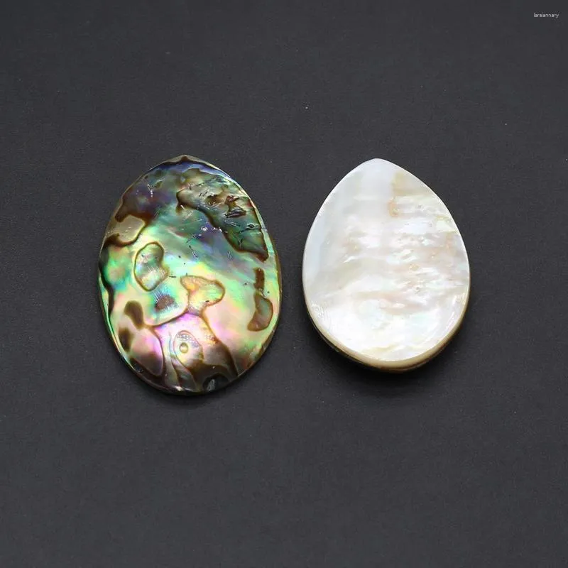 Pendant Necklaces Necklace Natural Abalone Egg-Shaped Charms For Jewelry Making DIY Bracelet Accessory