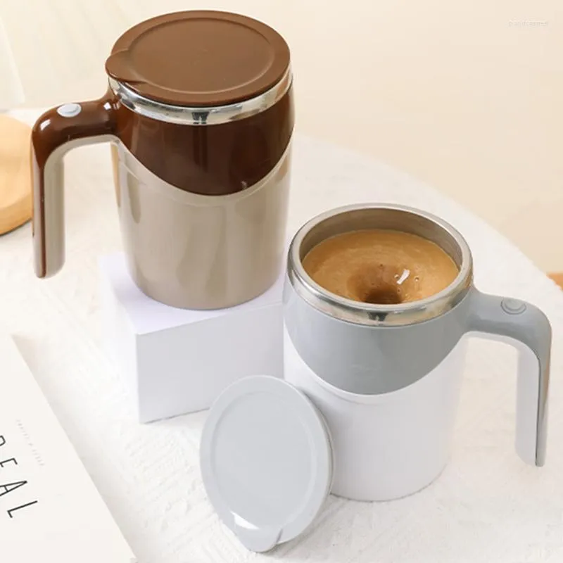 380mL Self Stirring Mug with Lid Automatic Magnetic Stirring Coffee Cup  Electric Stainless Steel Self Mixing Coffee Cup for Coffee Milk Cocoa Hot