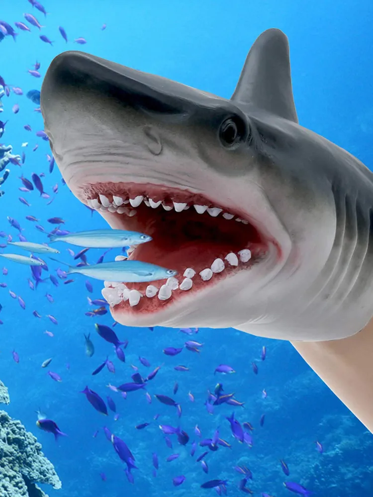 Shark Puppet Model Puppets Shark Hand Puppets For Kids Animal Storytelling Toy Gloves ...