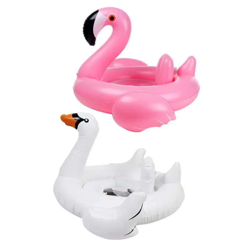 Uppblåsbar simningsring Flamingo Swan Pool Luftmadrass Float Toy Water Toy For Kids Baby Spädbarn Swim Ring Pool Tillbehör