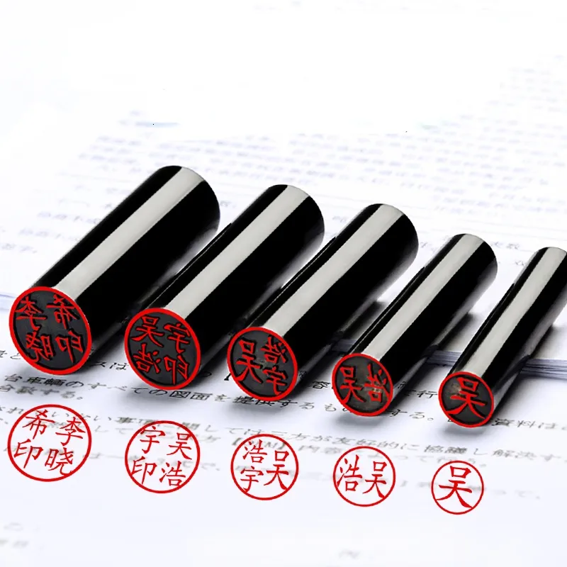 Timbres sceaux de Style japonais corne de boeuf Sellos personnel Portable calligraphie chinoise peinture sceau nom Stempel 230627