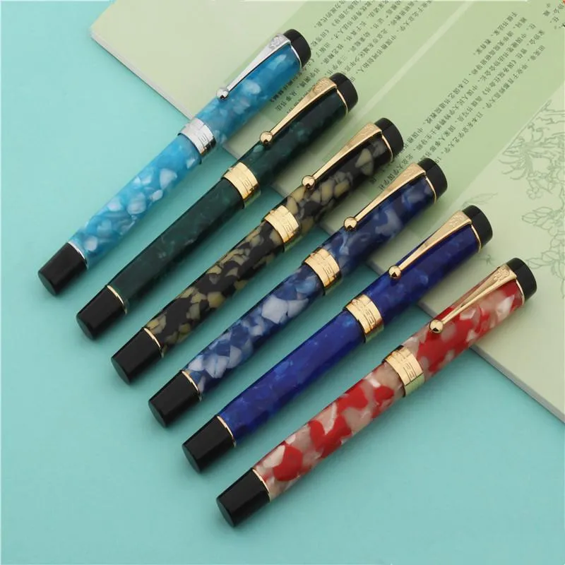 Pens Qualidade Jinhao 100 Resina Color School Office Student Office Menibe Men Fountain Pen