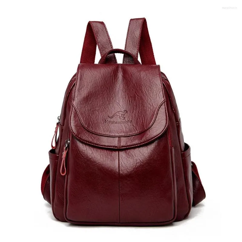 School Bags Kangaroo High Quality PU Women Bag Fashion Women's Backpack Multifunctional Handbag Leisure Travel Shoulder