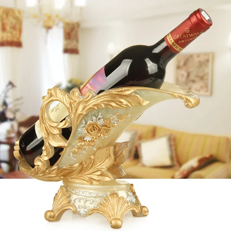 Porte-bouteilles de table porte-vin rouge européen salon décorations de cave à vin de luxe porte-verre à pied haut porte-bouteilles de vin domestique 230627
