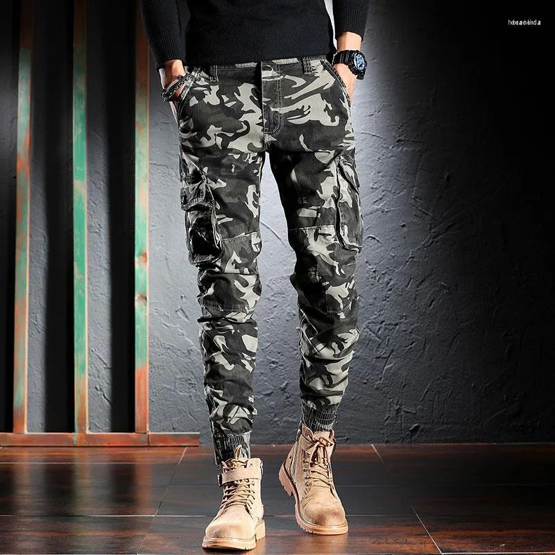 Jeans da uomo Streetwear da uomo Moda Uomo Tasca grande Designer Pantaloni cargo casual Tuta Pantaloni da jogging hip-hop Pantaloni larghi mimetici