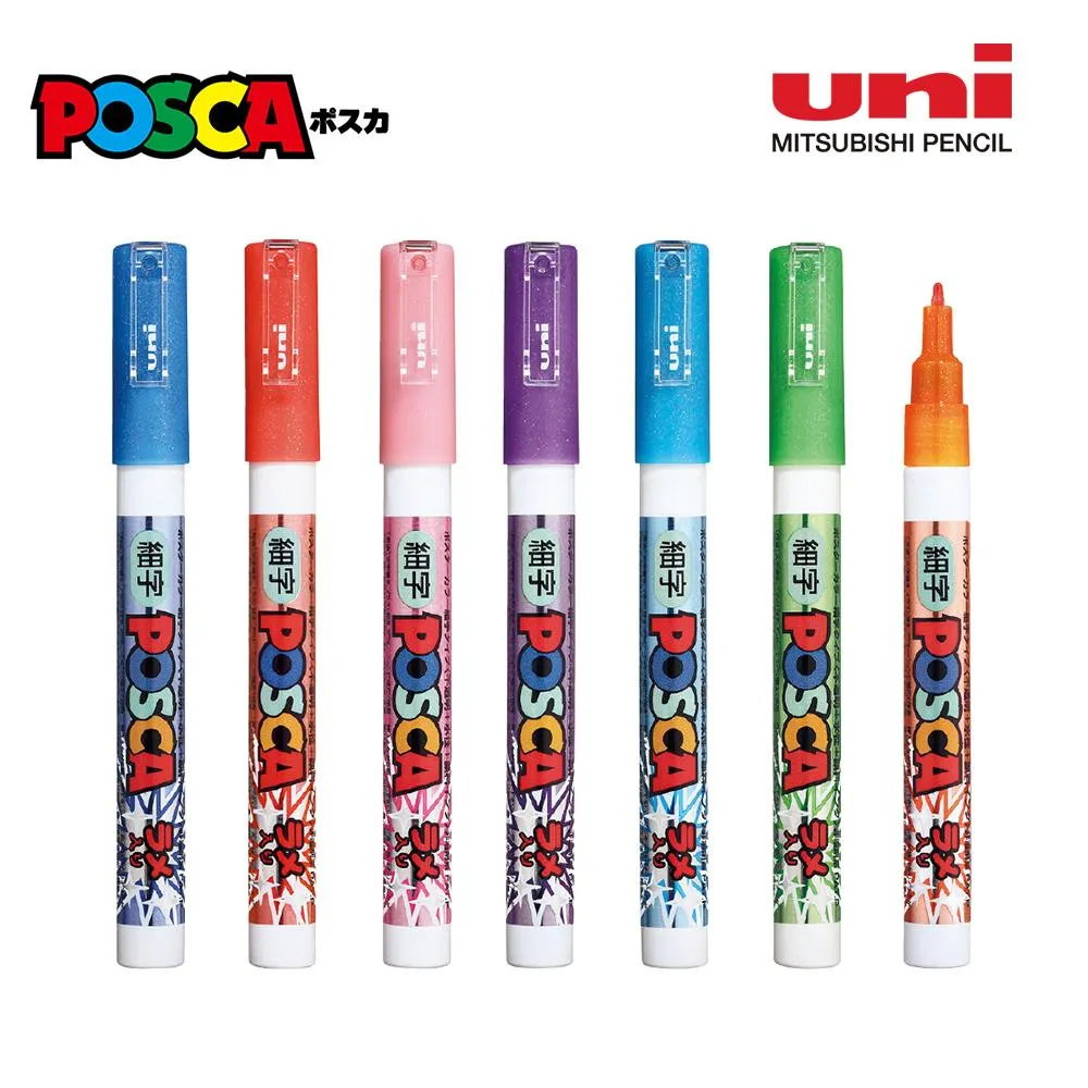 Markers New Japan Uni Marker 7Color Set fluorescerande färg POSCA Series Pop Poster Advertising Pen är inte lätt att smeta ljusa färger
