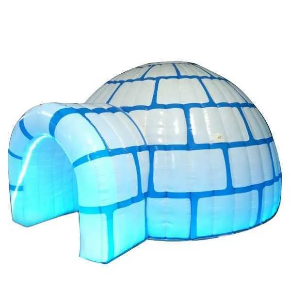 4m White Christmas inflatable snow igloo tent small inflatable igloo dome tent for children fun