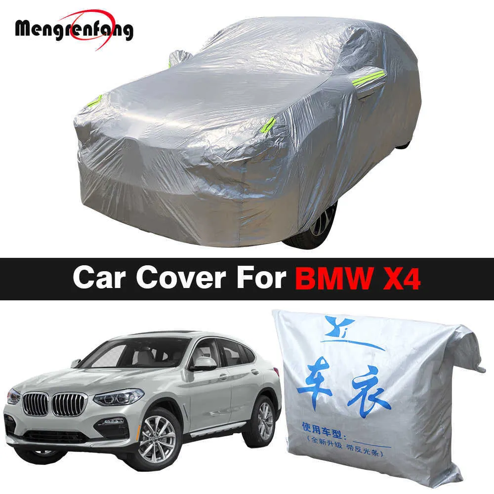 Täcker full bil SUV Summer Antiuv Sun Shade Snow Rain Wind Damm Förhindra täckning för BMW X4 20142022HKD230628