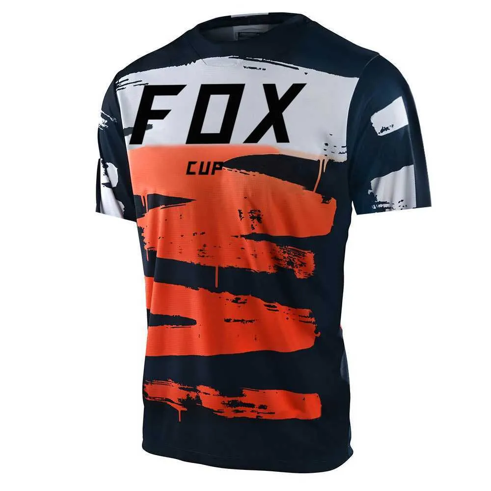 Camisetas masculinas 2022 camisas masculinas de downhill Fox cup mountain bike mtb camisas offroad dh motocicleta camisa motocross roupas esportivas bicicleta