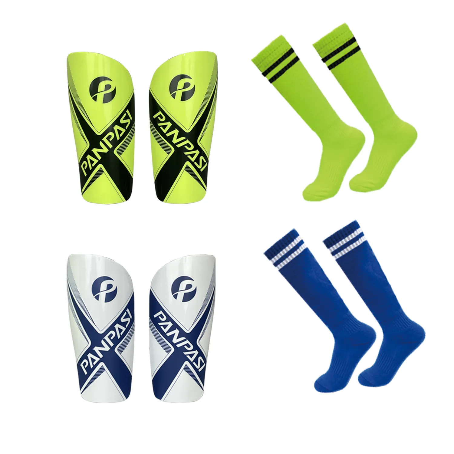 Panpasi Professional soccer shin guards, football shin protectors suitable for adult football matches for boys and girls, EVA cushioning protection,