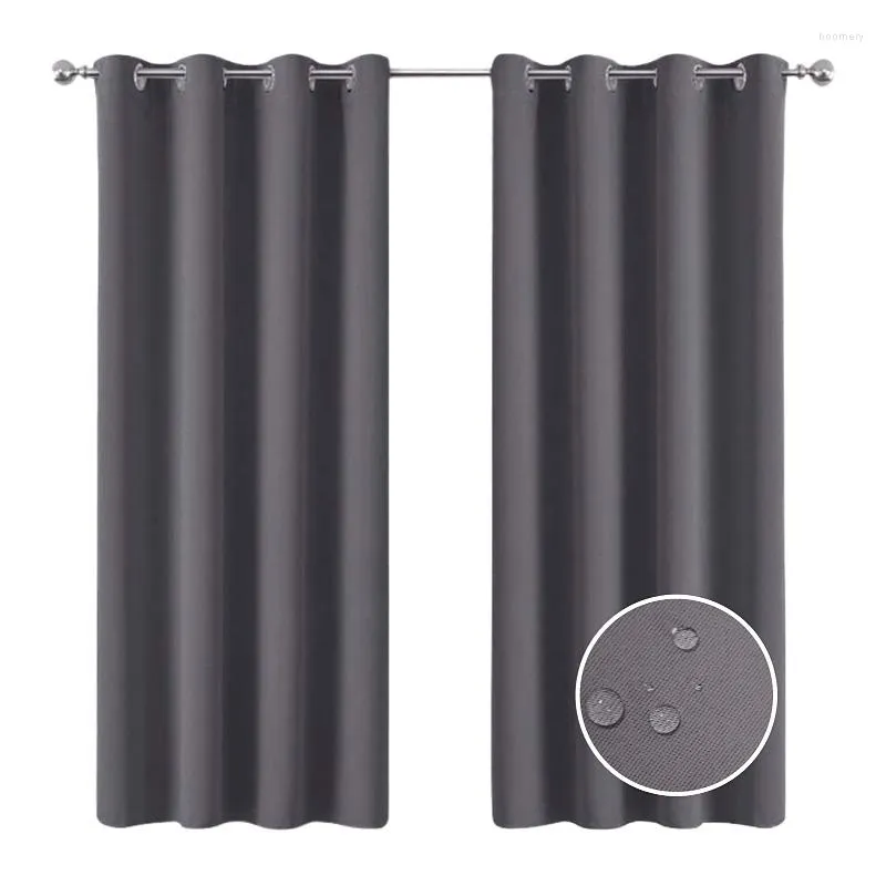 Gardin premiumvattentät yttre blackout gardiner nyanser integritet utomhus och inomhus användning för poolhyttdusch-1 bit
