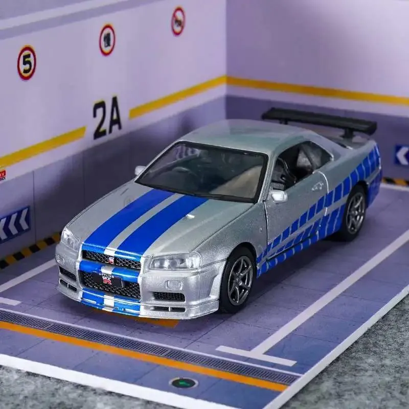 Modelo De Coche Fundido A Presión 1 36 GTR R34 Skyline Ares Diecasts;  Vehículos De Juguete Juguete De Metal The Fast And The Furious Car Model  High Simulation Kids Toys 230627 De 8,09 €