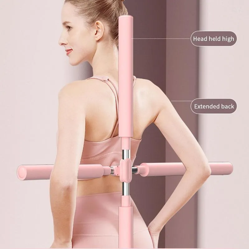 Accessoires bâtons de yoga outil d'étirement pour posture rétractable conception bâton de correction à bosse