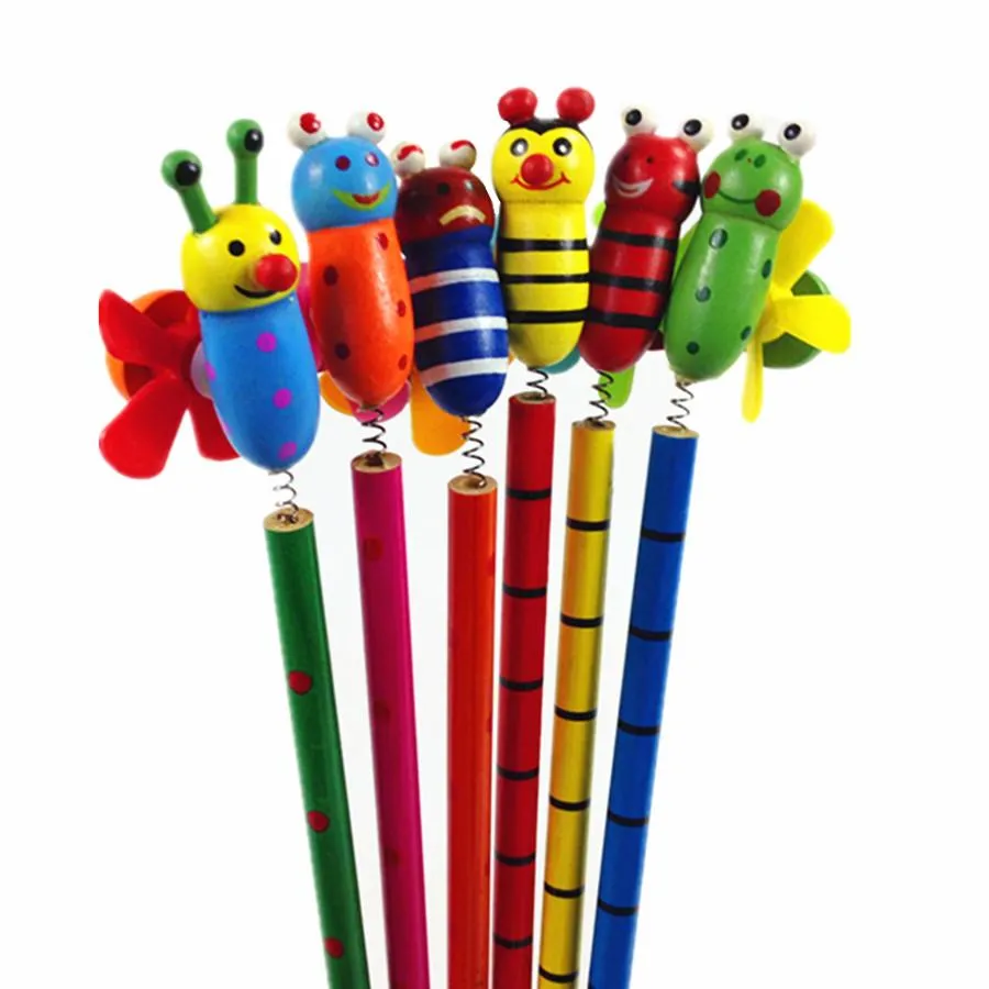 Pencils 36pcs/lot Cartoon Creative Windmill Animal Pencil Four Design Selections Stationery gift wholesale