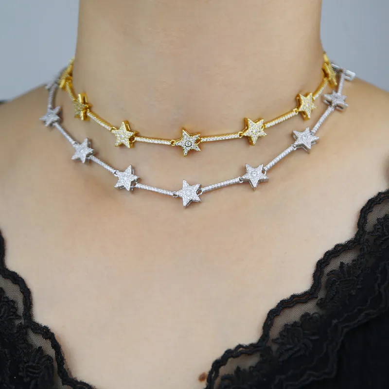 nuova stella di arrivo collana di nozze donne di alta qualità signora gioielli regalo di moda zirconi ghiacciati