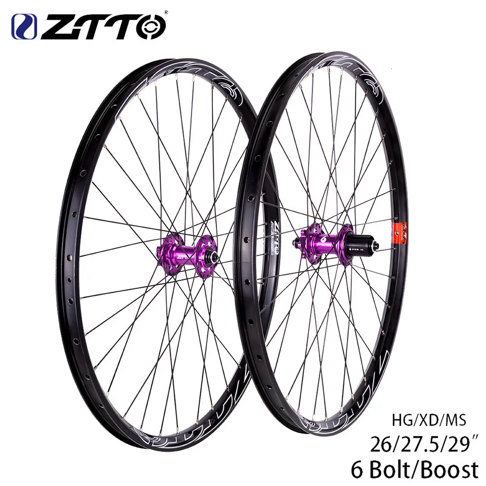 Roues de vélo ZTTO VTT Vélo P3 AL25 Roues 26 "27,5" 29 "Jante de frein à disque de vélo 148 Boost Center Lock 6-Bolt Mountain Bicycle DH Wheelset 230628