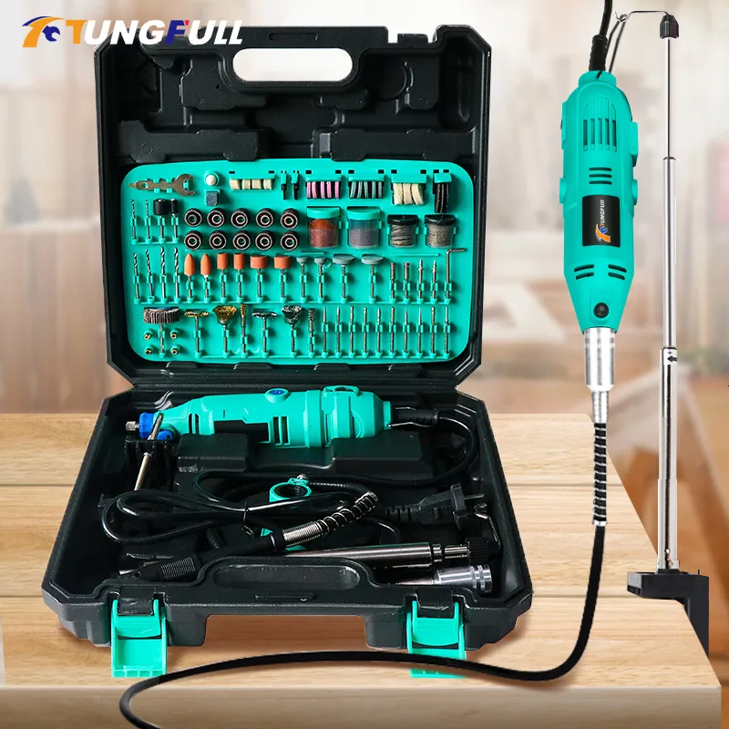 Electric Drill Tungfull Tools 30000RPM Rotary Dremel Accessories Set Mini Engraver Power 230626