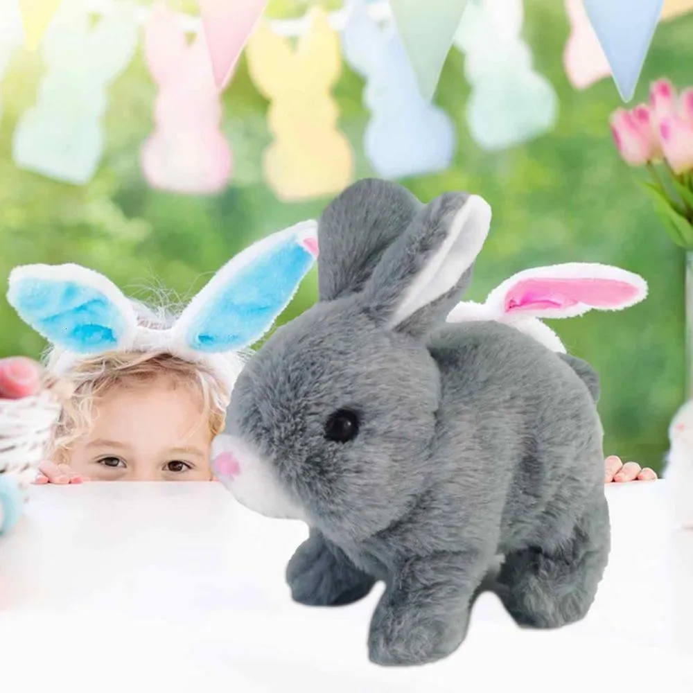 Lapin Électrique Interactif Saute & Chante – Peluche Lapin De Pâques Avec Sons & Mouvements