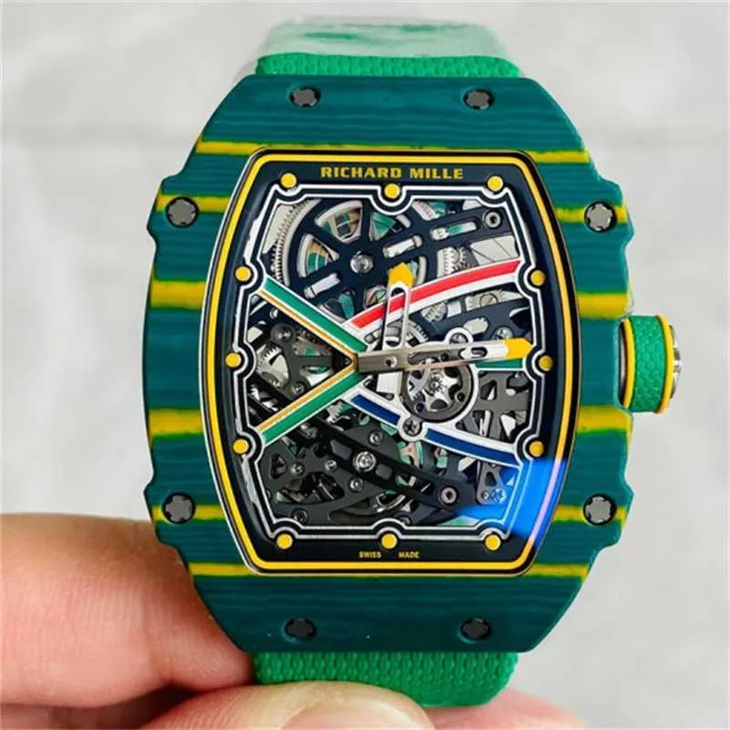 Richardmille Watches RM Mens Wristwatches Womens Wrist Watches Mens Series RM 6702 Watch NTPT Ultra Thin Full Hollow Automatic Mechanical Back