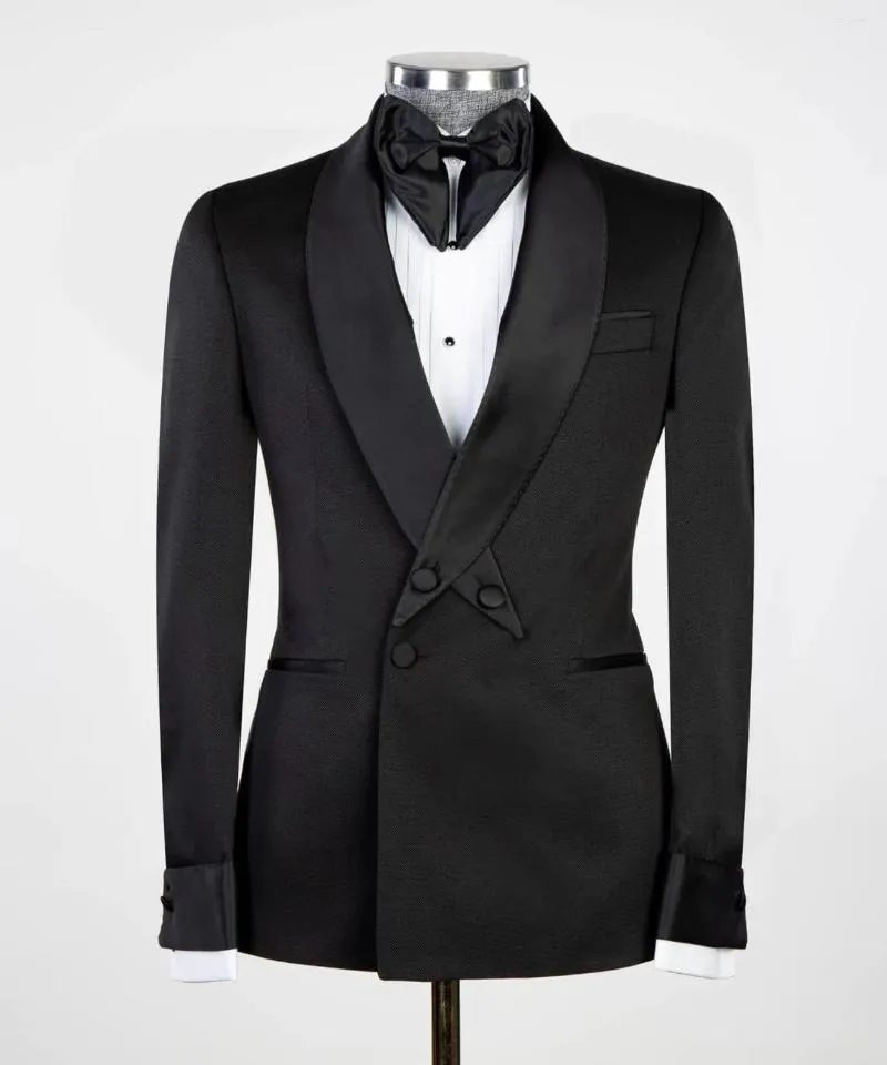 Męskie garnitury płaszcz Pres Design Najnowsze czarne mężczyzn kostium Homme Tuxedo Masculino Blazer Sets