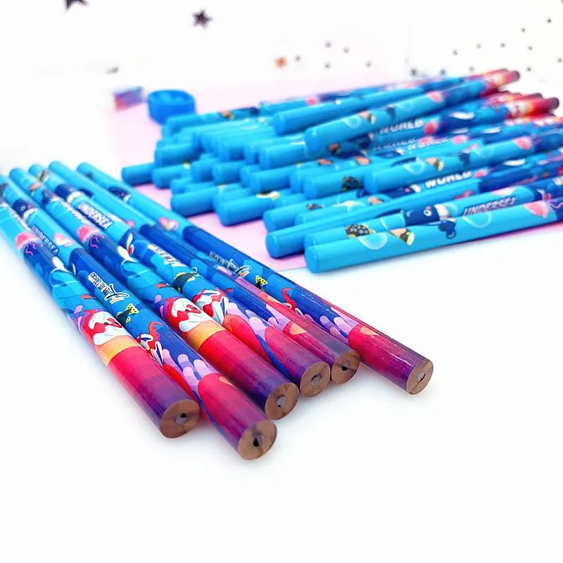 Pencils 50pcs Cartoon Hb Rencil Ruler ERASER ACCUSSIONE PENSARE SETTATO SETTATO STUDENTERY SCURNA SCURNO SUCCESSIONE