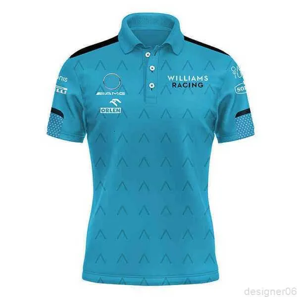 Zomer Nieuw Shirt F1 Racing Pak Williams Benz Team T-shirt Polo Shirt mannen Revers Racing Overalls Shirt Vrouwen Polo Tops 5xl2 4QA3V