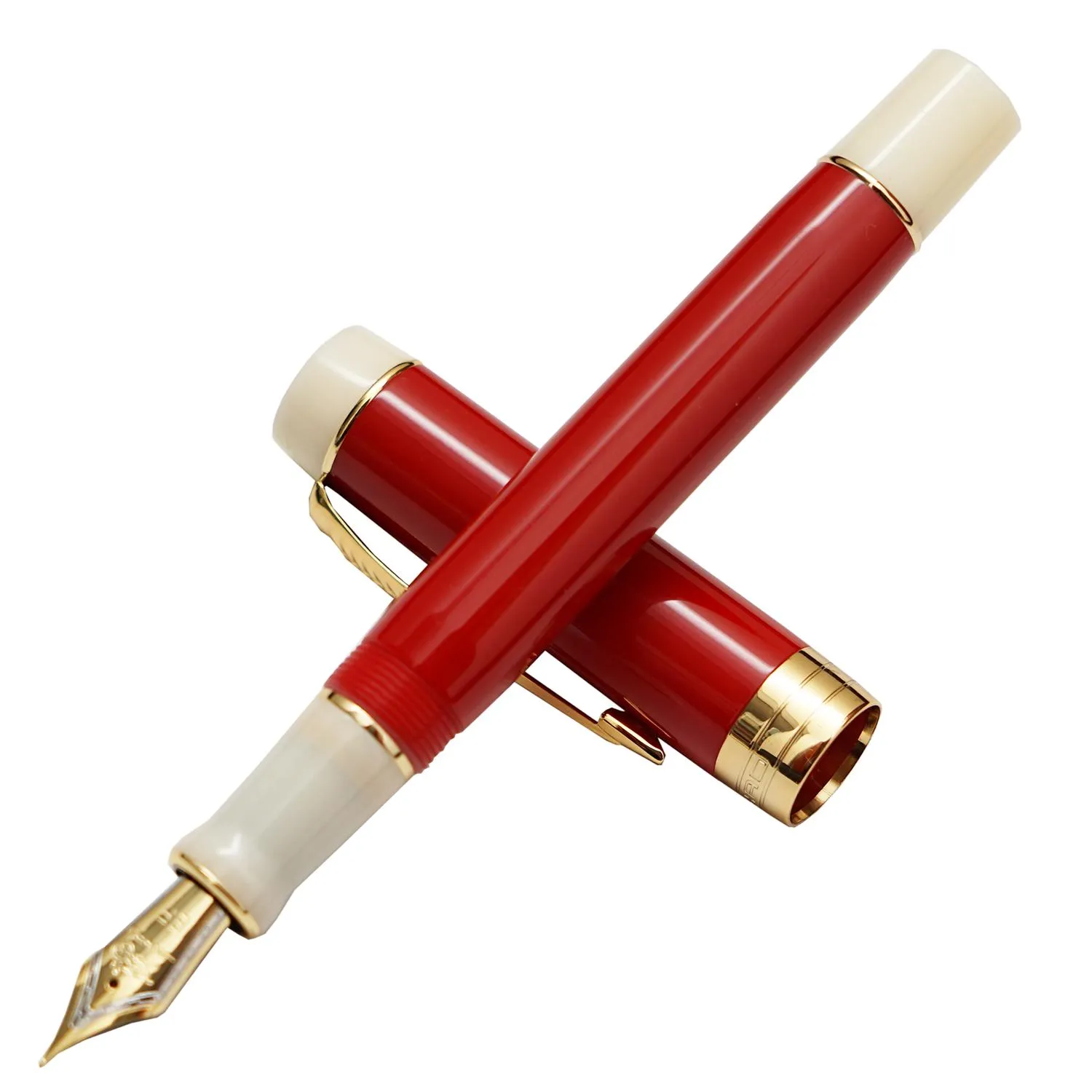 Pennen Rood Wit Jinhao 100 Centennial Resin Fountain Pen Arrow Clip EF/F/M/Bent NIB Converter Writing Business Office Gift Ink Pen